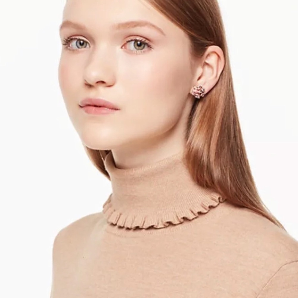 Kate Spade • Pave Bourgeois Bow Earrings • Gold - Picture 2 of 5